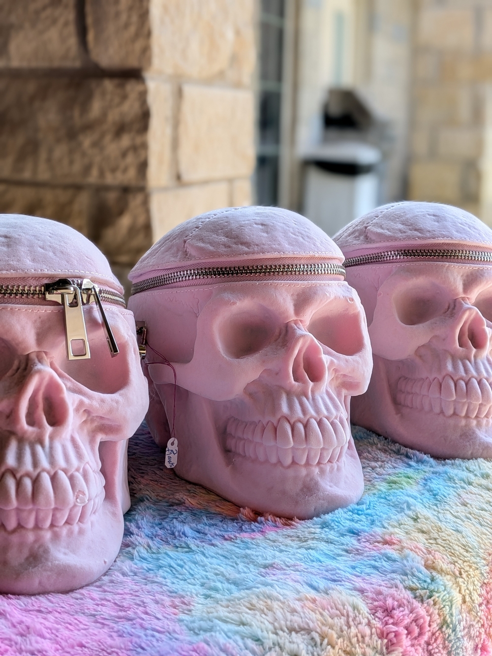 NWT!! **Killstar Pastel Pink Velvet Skull Crossbody Bag Labeled C